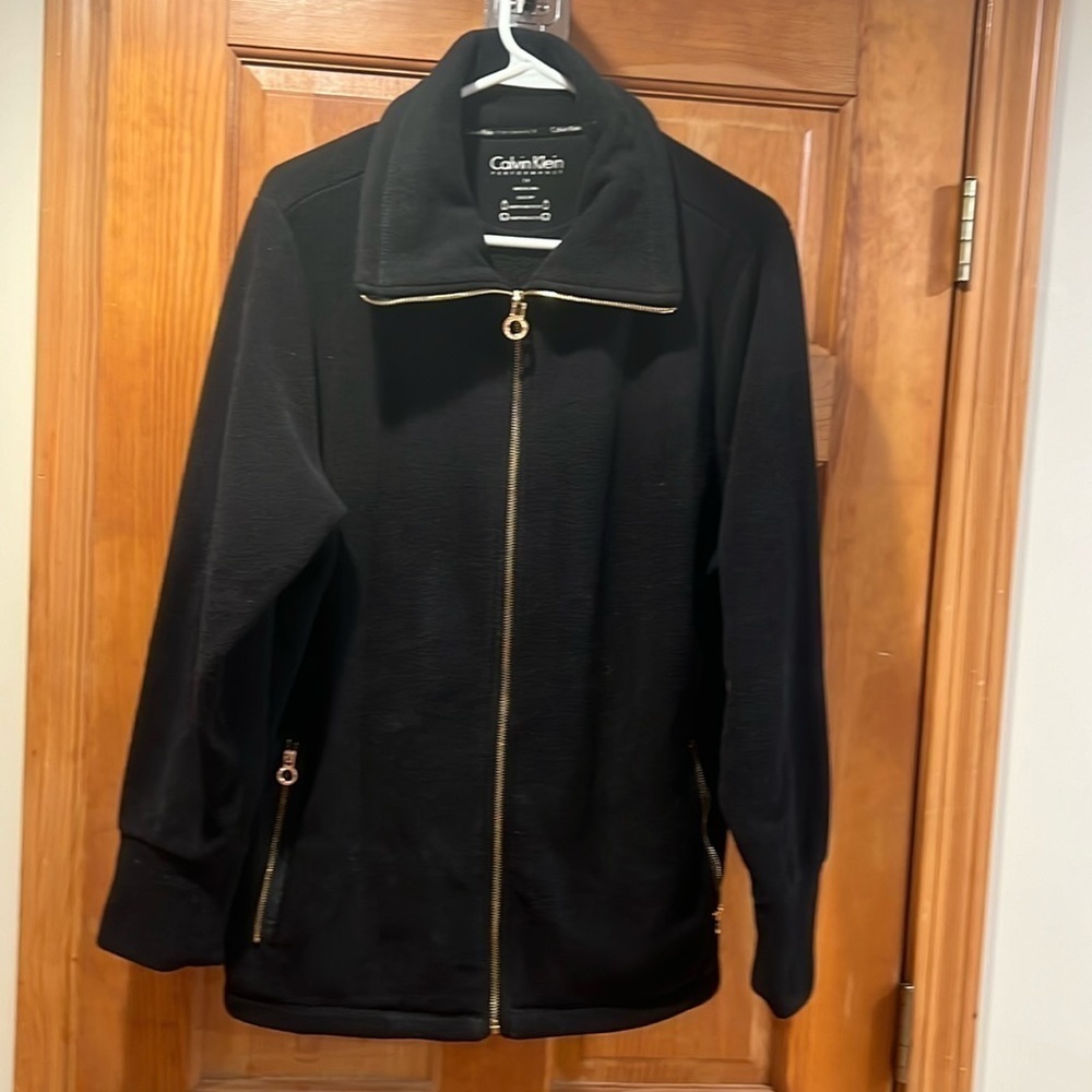CALVIN Klein performance black 1x fleece zip up jacket
